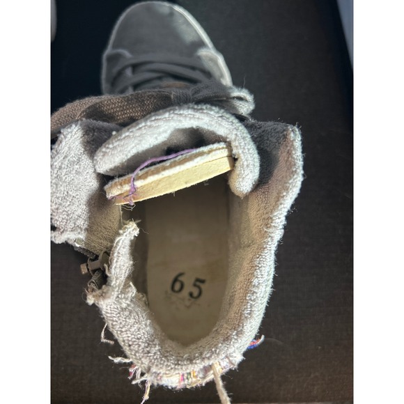 Blowfish Malibu‎ Gray Canvas High Top Sneakers Zipper Detail Casual Shoes - Picture 5 of 5